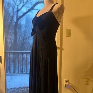 Black tie front dress